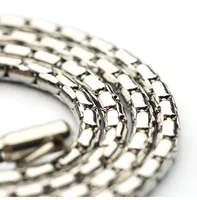 Cylindrical Shape Solid Color Classical Classic Style 304 Stainless Steel Necklace Wholesale main image 3