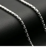 Cylindrical Shape Solid Color Classical Classic Style 304 Stainless Steel Necklace Wholesale main image 6