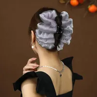 Princess On The Run ~ Fairy Temperamental Big Bow Headwear Back Spring Clip Long Ribbon Hairpin Hair Accessories sku image 13