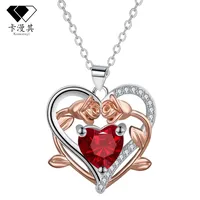 Heart Shape Simple Style Classic Style Copper Pendant Necklace Wholesale sku image 2