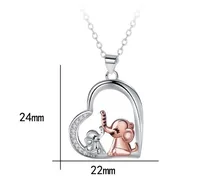 Heart Shape Simple Style Classic Style Rhinestones Copper Pendant Necklace Wholesale sku image 1