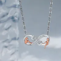 Bow Knot Simple Style Classic Style Rhinestones Copper Pendant Necklace Wholesale main image 2