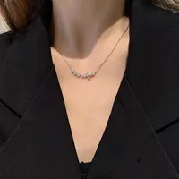 Necklace For Women New And New Style 2025 New Fashion Clavicle Chain Sweet Cool Style Lovely Sweater Chain Metal Texture High Sense For Women sku image 9