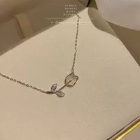 Necklace For Women New And New Style 2025 New Fashion Clavicle Chain Sweet Cool Style Lovely Sweater Chain Metal Texture High Sense For Women sku image 14