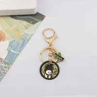 Cute Panda Flower Flower Keychain  Style Internet Celebrity Chengdu Flower Panda Couple Pendant Bag Creative Hanging Ornaments sku image 2