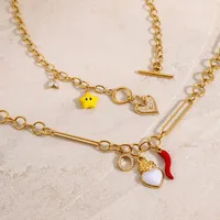 304 Stainless Steel Letter Fruit Pendant main image 9