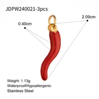 304 Stainless Steel Letter Fruit Pendant sku image 15