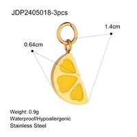 304 Stainless Steel Letter Fruit Pendant sku image 17