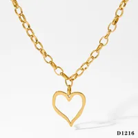 Heart Shape Modern Style Sweet 304 Stainless Steel 316 Stainless Steel  16K Gold Plated White Gold Plated Gold Plated Jewelry Set sku image 1