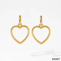 Heart Shape Modern Style Sweet 304 Stainless Steel 316 Stainless Steel  16K Gold Plated White Gold Plated Gold Plated Jewelry Set sku image 3