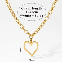 Forme De Cœur Style Moderne Sucré Acier Inoxydable 304 Acier Inoxydable 316 Plaqué Or 16 Carats Or Blanc Plaqué Plaqué Or Ensemble De Bijoux main image 3