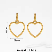 Heart Shape Modern Style Sweet 304 Stainless Steel 316 Stainless Steel  16K Gold Plated White Gold Plated Gold Plated Jewelry Set main image 4