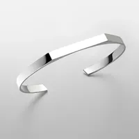 Solid Color Simple Style Streetwear Commute 18K Gold Plated White Gold Plated 304 Stainless Steel Bangle Wholesale main image 4