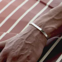 Solid Color Simple Style Streetwear Commute 18K Gold Plated White Gold Plated 304 Stainless Steel Bangle Wholesale main image 2