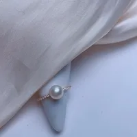 Simple Style 925 Sterling Silver Freshwater Pearl Geometric Inlay Zircon Women's Open Rings main image 3
