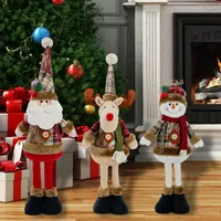 Poupée De Noël Noël Rétractable Personnes Âgées Bonhomme De Neige Wapiti Décoration De Noël Fournitures Décorations D'ambiance De Noël main image 3