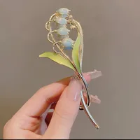 Vintage Pearl Flowers Banana Clip High-Grade Metal Butterfly Net Red Barrettes Antique Coiled Hair Elegant Hairpin Wholesale sku image 6