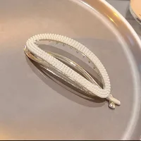 Vintage Pearl Flowers Banana Clip High-Grade Metal Butterfly Net Red Barrettes Antique Coiled Hair Elegant Hairpin Wholesale sku image 11
