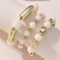 Solid Color Retro Simple Style Commute Alloy Plastic Bracelets Wholesale main image 7