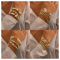 Solid Color Retro Simple Style Commute Alloy Plastic Bracelets Wholesale main image 1