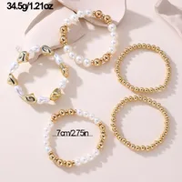 Solid Color Retro Simple Style Commute Alloy Plastic Bracelets Wholesale main image 2