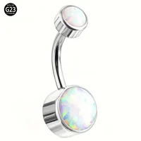 1 Piece Titanium Alloy Hip-Hop Simple Style Semicircle Belly Rings main image 2