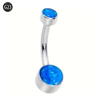 1 Piece Titanium Alloy Hip-Hop Simple Style Semicircle Belly Rings sku image 1
