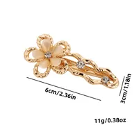Femmes Fleur Mignon Sucré Alliage Diamant Pince À Cheveux main image 2