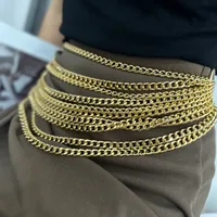 Sweet Solid Color Alloy Chain Women's Waist Chain 1 Piece sku image 1