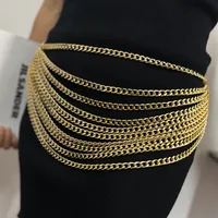Sweet Solid Color Alloy Chain Women's Waist Chain 1 Piece main image 2