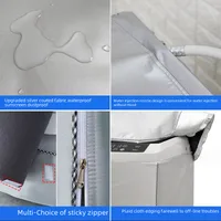 Wholesale New Balcony Silver Coated Washing Machine Cover Standard Oxford Cloth Drum Washing Machine Dust Cover main image 2