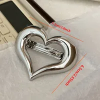 Women's Heart Shape Elegant Alloy Hair Clip sku image 2