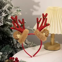 Christmas Plastic Antlers Cute Party Festival  Costume Props sku image 1