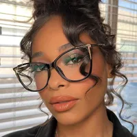 Cat Eye Basic Color Block Pc Full Frame Optical Glasses main image 1