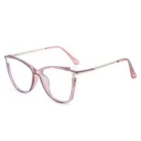 Cat Eye Basic Color Block Pc Full Frame Optical Glasses sku image 6
