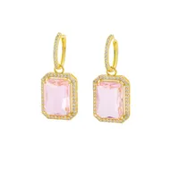 Cuadrado Cobre Enchapado Conjunto De Joyas main image 5