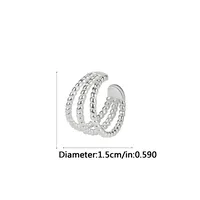 Geometric Casual Simple Style Korean Style 925 Sterling Silver No Inlaid Ear Cuffs Earrings Ear Studs main image 7
