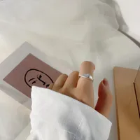 Casual Estilo Moderno Estilo Simple Plata De Ley 925 Corazón Sin Incrustaciones Mujeres Anillos De Banda Ancha Anillos Abiertos Anillos main image 7