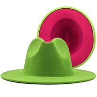 Sombrero De  De Estilo Europeo Y Americano, Nuevo Estilo Exterior, Sombrero Interior De Zafiro Rosa Rojo, Sombrero De Jazz De Estilo Étnico, Sombrero De Cachemira De Fieltro main image 3
