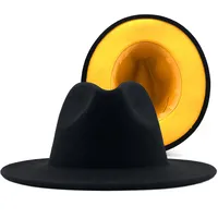 Sombrero De  De Estilo Europeo Y Americano, Nuevo Estilo Exterior, Sombrero Interior De Zafiro Rosa Rojo, Sombrero De Jazz De Estilo Étnico, Sombrero De Cachemira De Fieltro main image 4