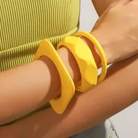 Solid Color Retro Classic Style Wood Bangle Wholesale main image 2