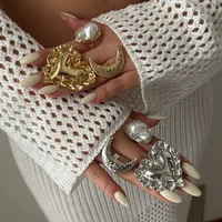 Simple Style Classic Style Geometric Heart Shape Alloy Plating Women's Open Rings main image 2