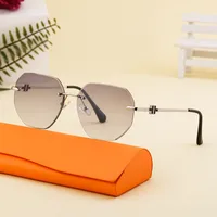 Square Casual Vacation Solid Color Pc Frameless Women's Sunglasses main image 2