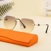 Square Casual Vacation Solid Color Pc Frameless Women's Sunglasses main image 3