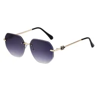 Square Casual Vacation Solid Color Pc Frameless Women's Sunglasses main image 4