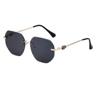 Square Casual Vacation Solid Color Pc Frameless Women's Sunglasses sku image 2