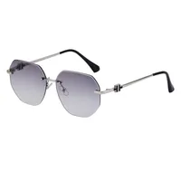 Square Casual Vacation Solid Color Pc Frameless Women's Sunglasses sku image 4