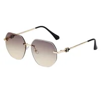 Square Casual Vacation Solid Color Pc Frameless Women's Sunglasses sku image 5