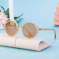 Cadre Rond Vêtement De Rue Géométrique Pc Plein Cadre Femmes De Lunettes De Soleil main image 2