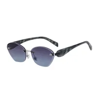Retro Classic Style Geometric Pc Cat Eye Frameless Women's Sunglasses sku image 3